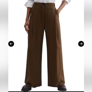 ME+EM Relaxed Drawcord Waist Detail Man Pant Trousers Size 8 NWT New Deep Camel